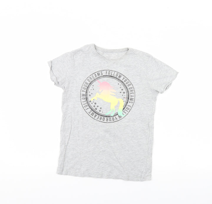 Primark Girls Grey   Basic T-Shirt Size 11 Years