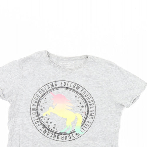 Primark Girls Grey   Basic T-Shirt Size 11 Years