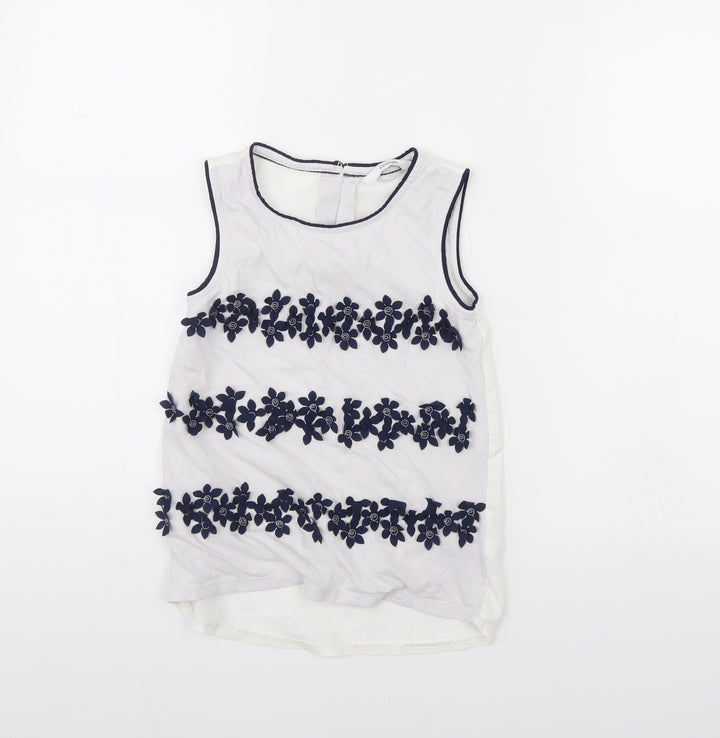 George Girls White Basic Tank Size 7 Years
