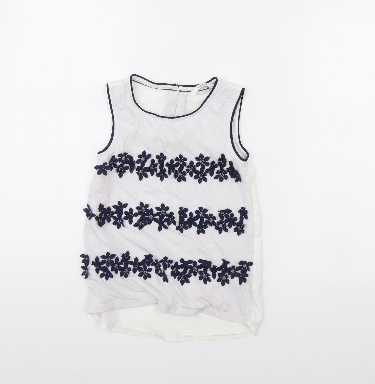 George Girls White   Basic Tank Size 7 Years