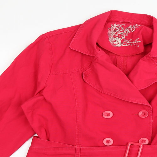 Cherokee Womens Red   Overcoat Coat Size 20