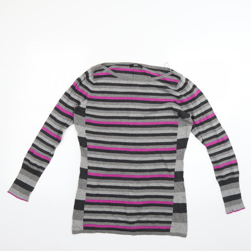Marks and Spencer Womens Multicoloured Striped  Pullover Jumper Size 8