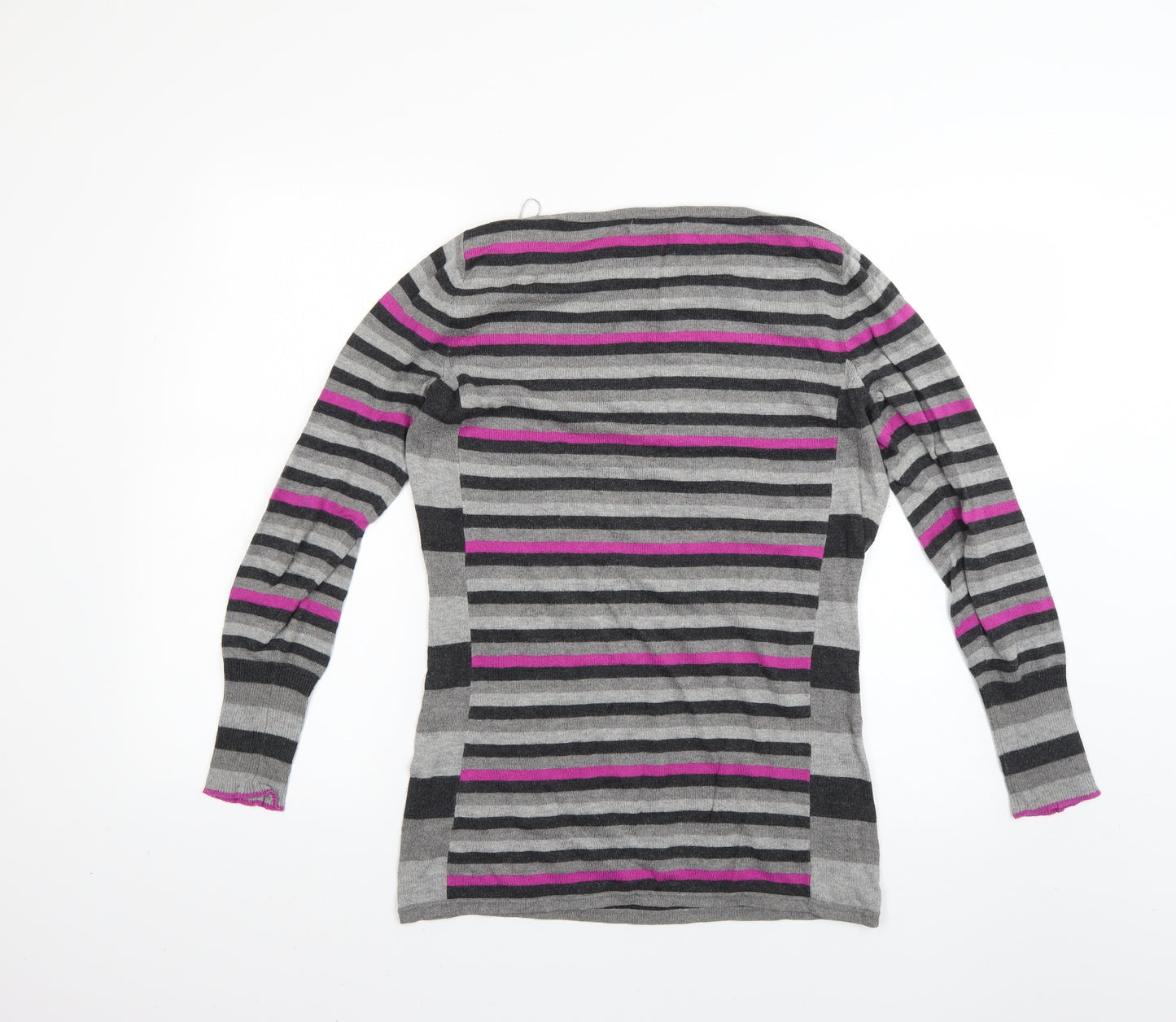 Marks and Spencer Womens Multicoloured Striped  Pullover Jumper Size 8