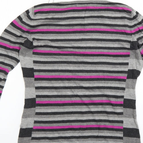 Marks and Spencer Womens Multicoloured Striped  Pullover Jumper Size 8