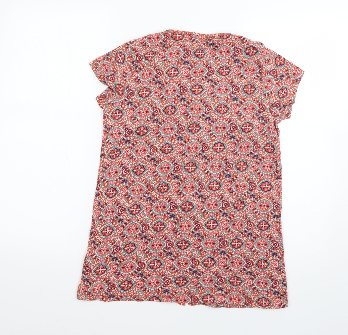 fatface Womens Multicoloured Geometric  Basic T-Shirt Size 6