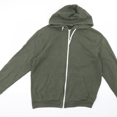 Topman Mens Green   Full Zip Hoodie Size L