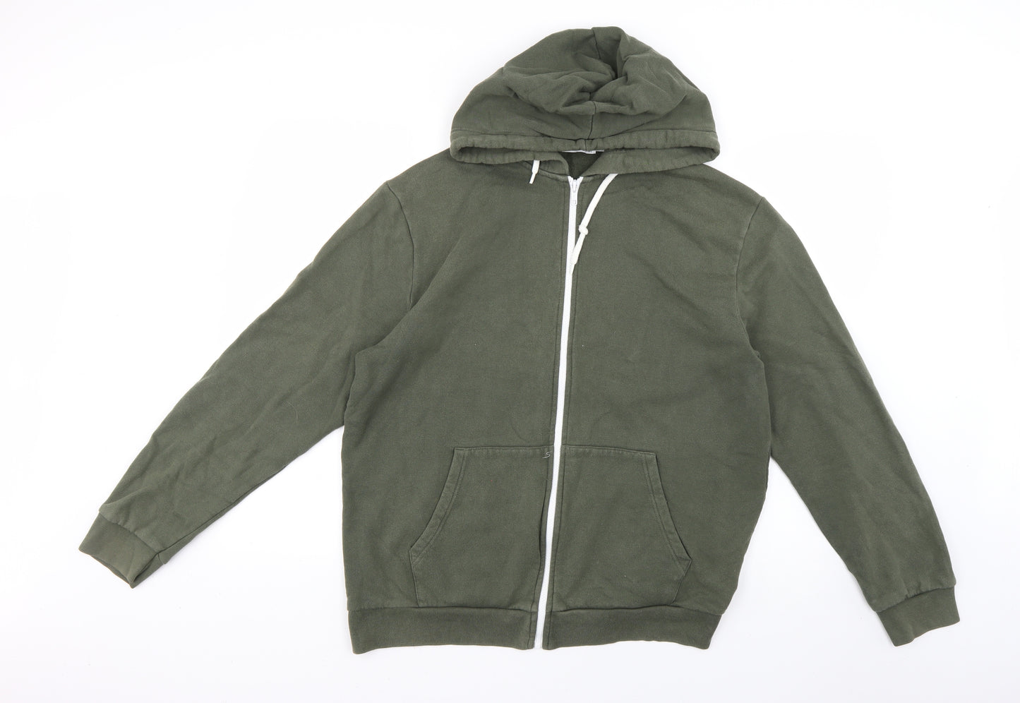 Topman Mens Green   Full Zip Hoodie Size L
