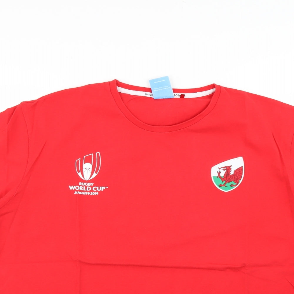 rugby world cup Mens Red    T-Shirt Size XL