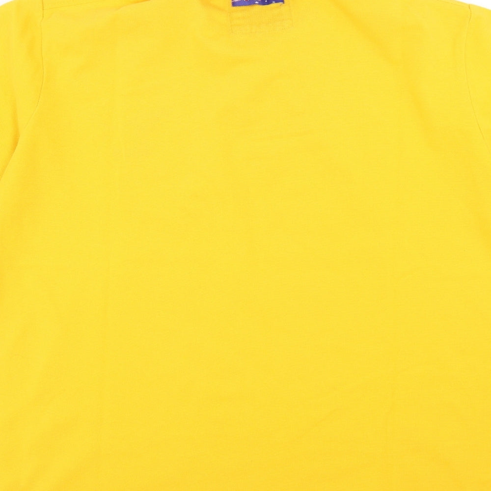 rugby heritage Mens Yellow    Polo Size XL