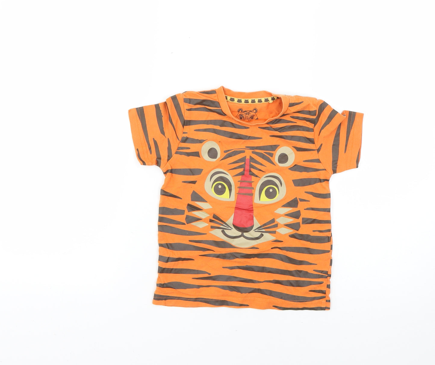 TU Baby Orange Animal Print  Basic T-Shirt Size 12-18 Months