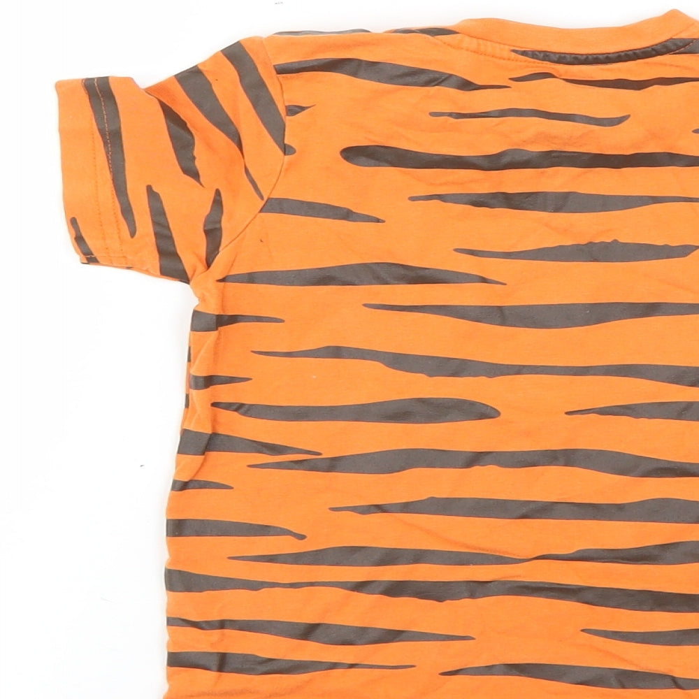 TU Baby Orange Animal Print  Basic T-Shirt Size 12-18 Months