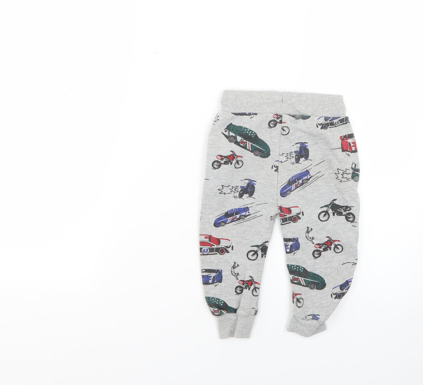 F&F Baby Grey Geometric  Jogger Trousers Size 12-18 Months