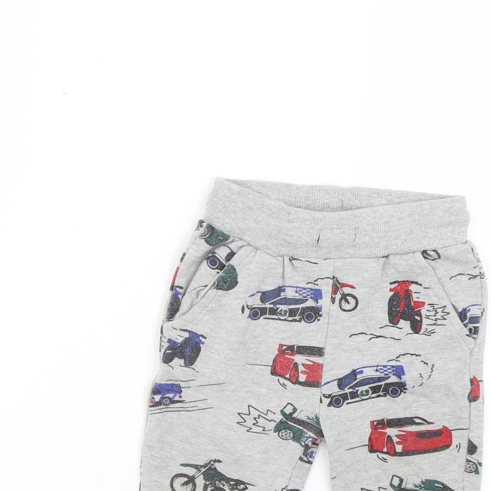 F&F Baby Grey Geometric  Jogger Trousers Size 12-18 Months