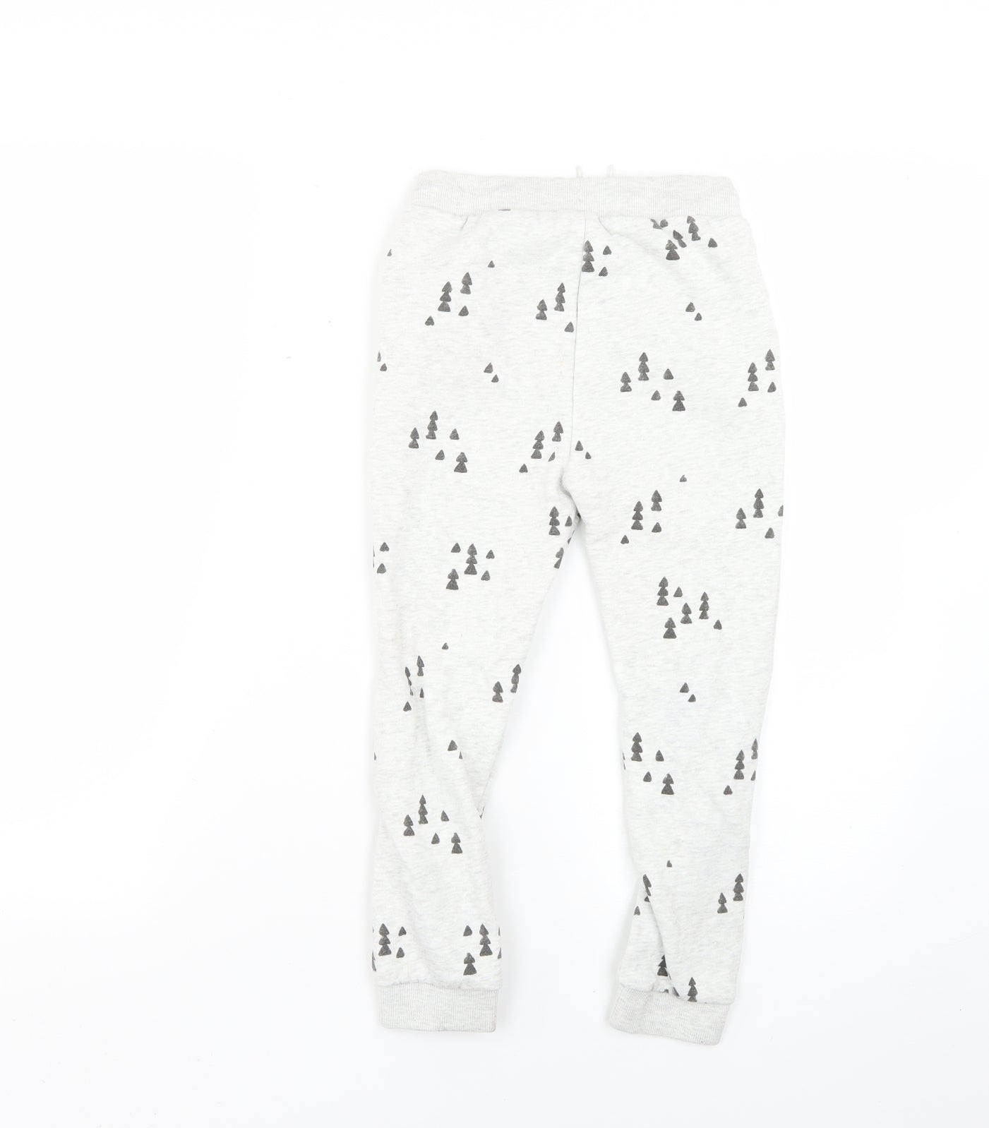 TU Boys Grey Geometric  Jogger Trousers Size 6-7 Years