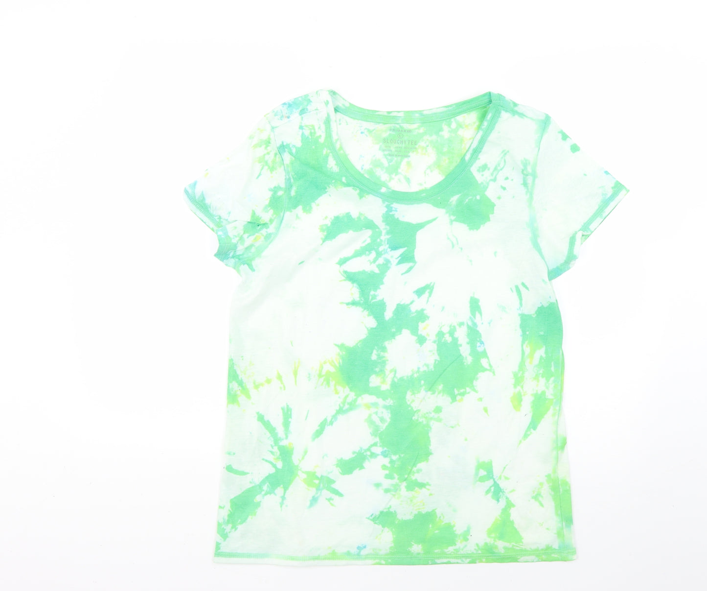 Primark Womens Green Geometric  Basic T-Shirt Size 14