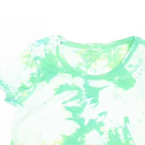 Primark Womens Green Geometric  Basic T-Shirt Size 14