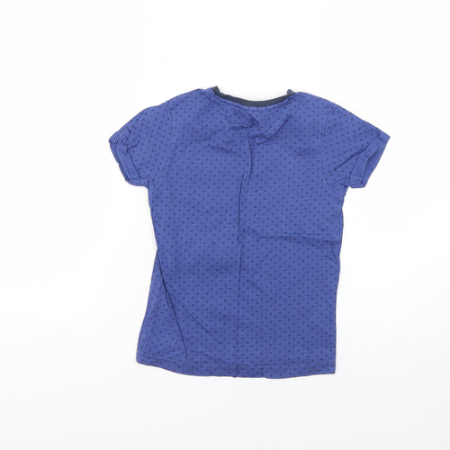 George Boys Blue Polka Dot  Basic T-Shirt Size 5-6 Years