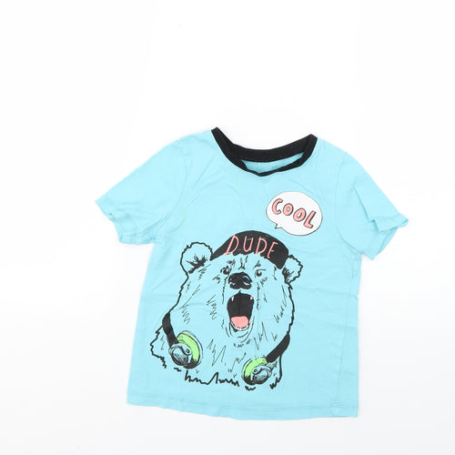 George Boys Blue   Basic T-Shirt Size 4-5 Years