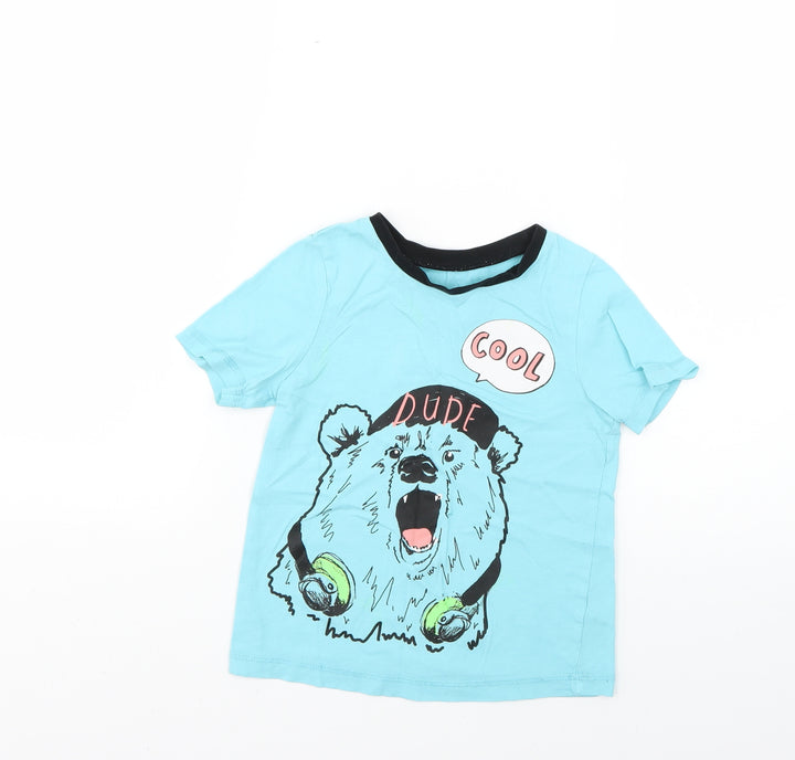 George Boys Blue   Basic T-Shirt Size 4-5 Years