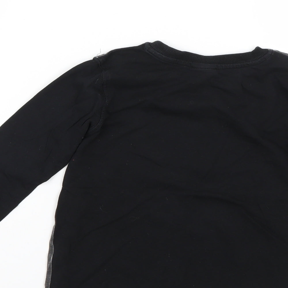 George Boys Black   Basic T-Shirt Size 4-5 Years