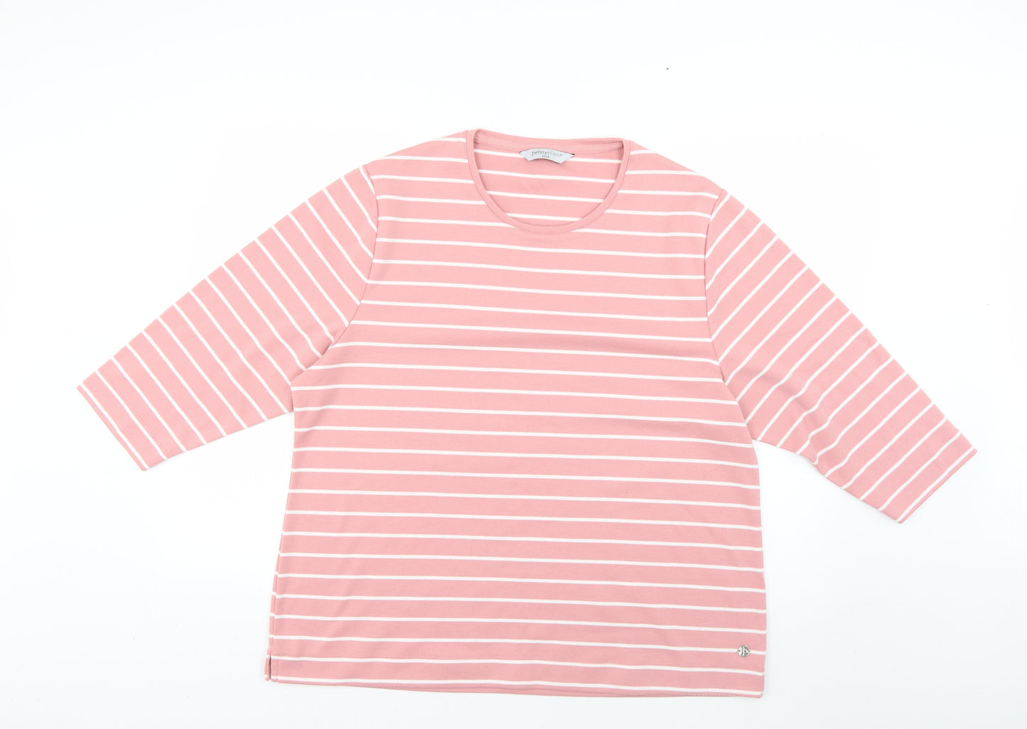penny plain Womens Pink Striped  Pullover Jumper Size 22