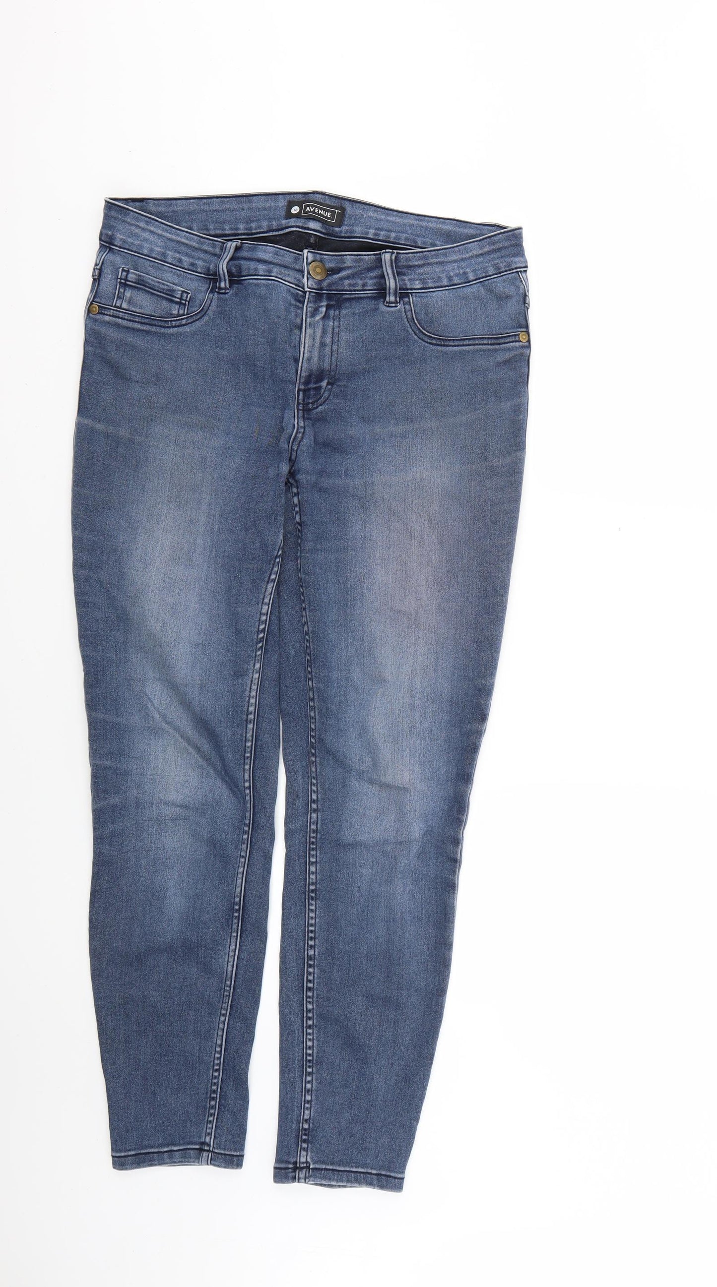 Avenue Womens Blue   Jegging Jeans Size 12 L25 in