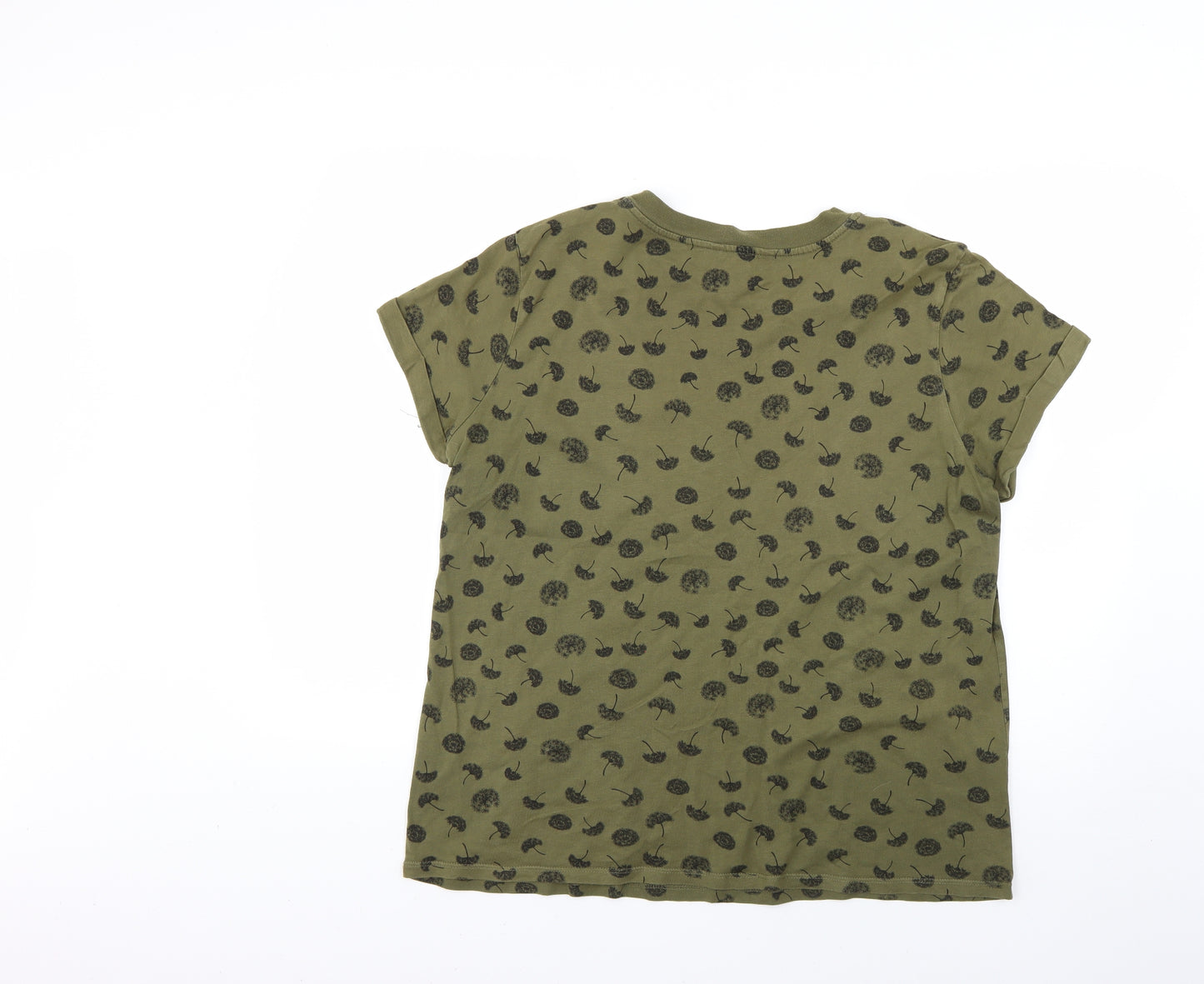 George Womens Green Geometric  Basic T-Shirt Size 16