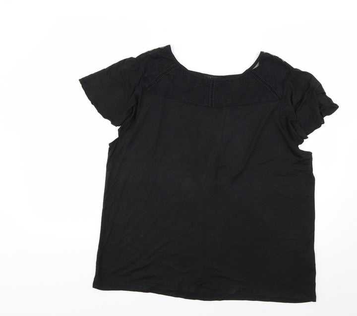 Klass Womens Black Basic Blouse Size 2XL