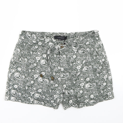 Atmosphere Womens Green Floral  Chino Shorts Size 8