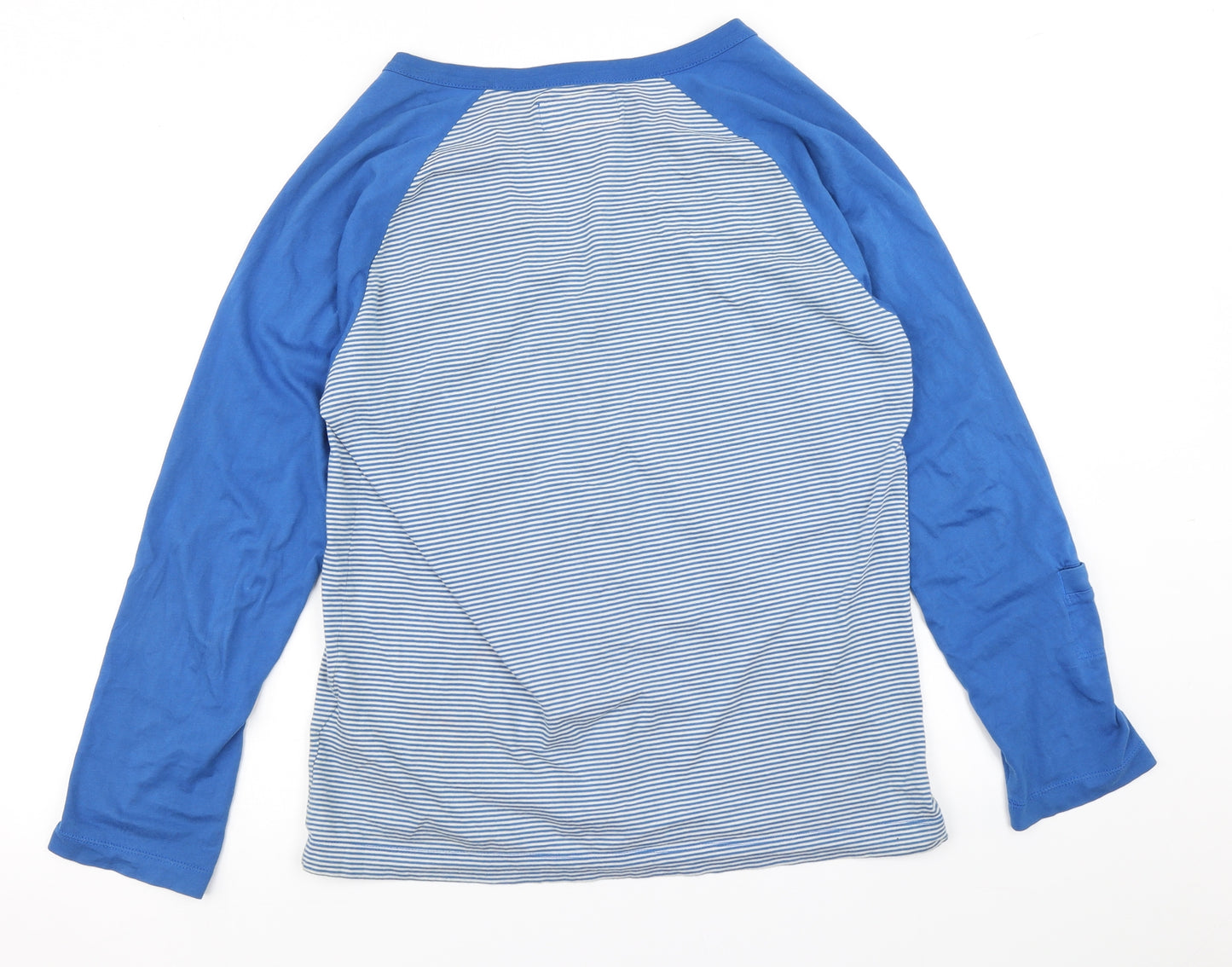 adidas Mens Blue Striped   T-Shirt Size M
