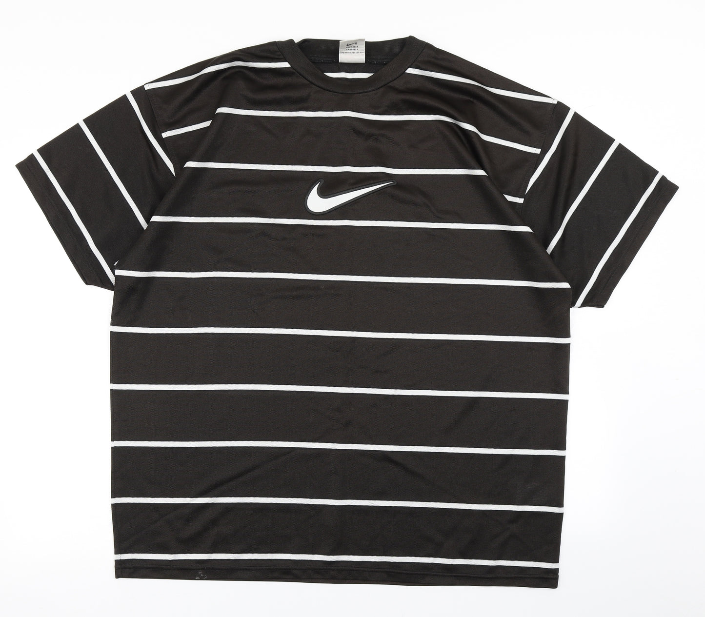 Nike Mens Black Striped   T-Shirt Size XL