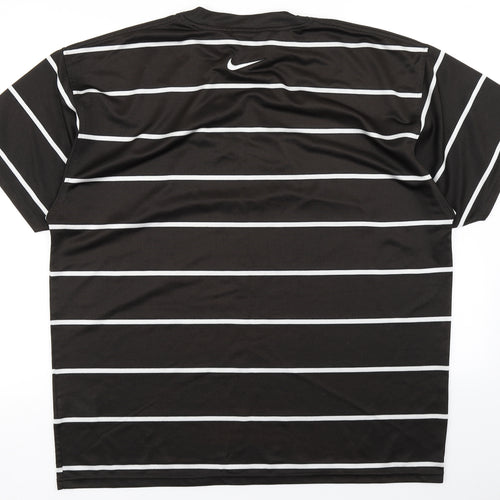 Nike Mens Black Striped   T-Shirt Size XL