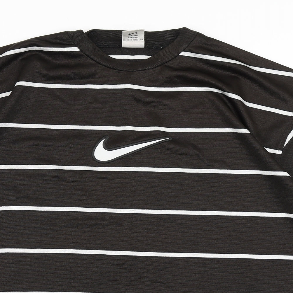 Nike Mens Black Striped   T-Shirt Size XL