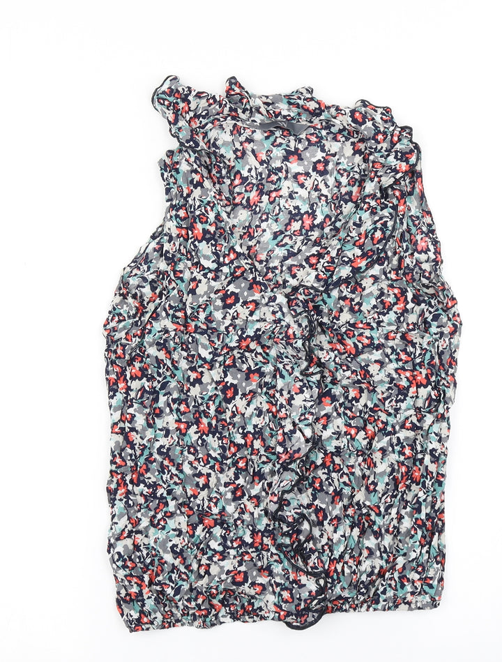 BHS Womens Blue Floral  Basic Tank Size 10