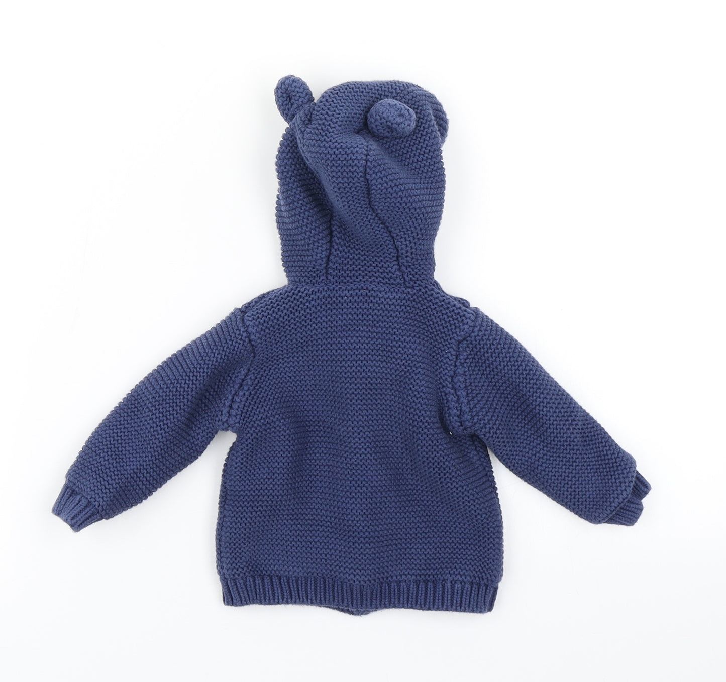 M&S Boys Blue  Knit Cardigan Jumper Size 3-6 Months