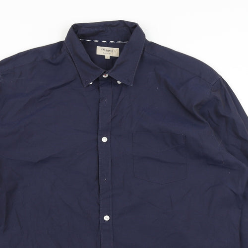 TM Lewin Mens Blue    Button-Up Size L