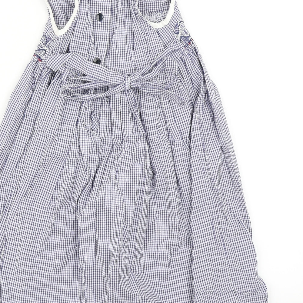 Marks & spencer Girls Blue Check  Fit & Flare  Size 3-4 Years