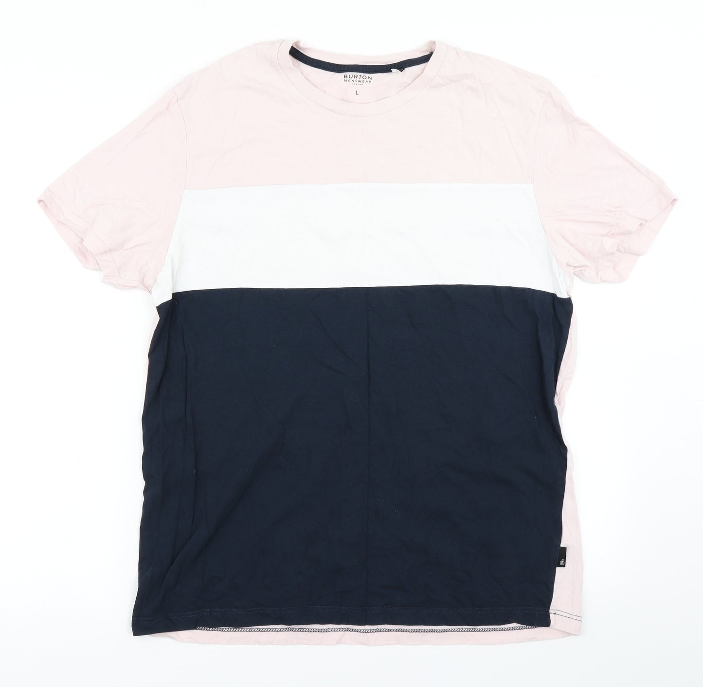 Burton Mens Pink Colourblock   T-Shirt Size L