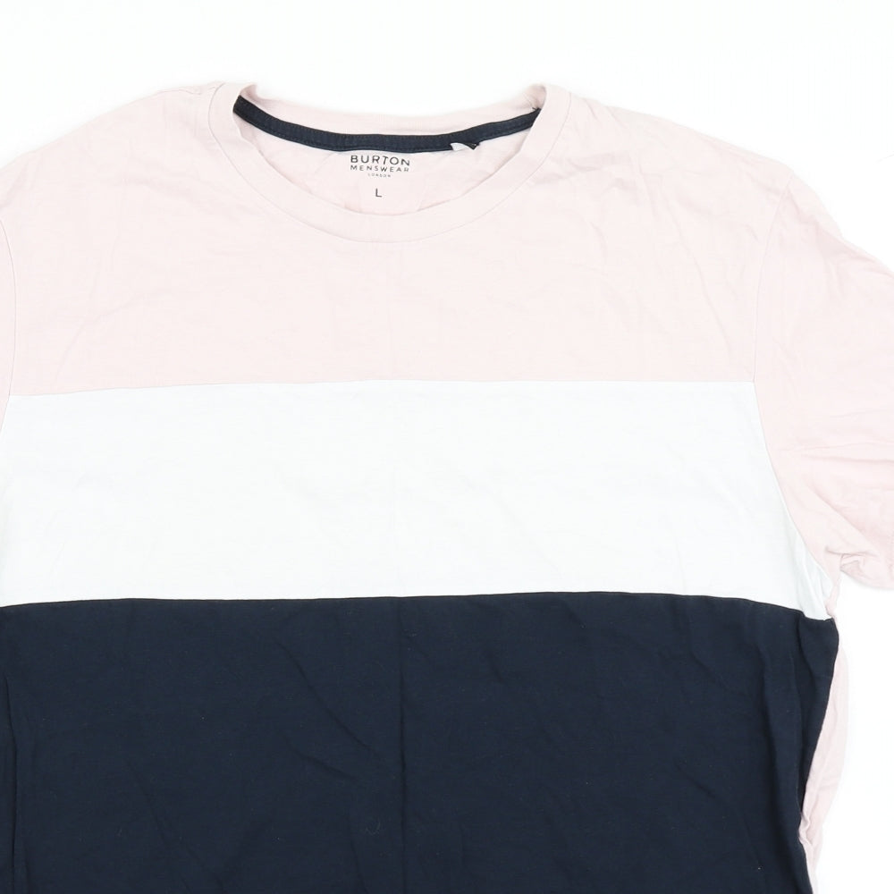 Burton Mens Pink Colourblock   T-Shirt Size L