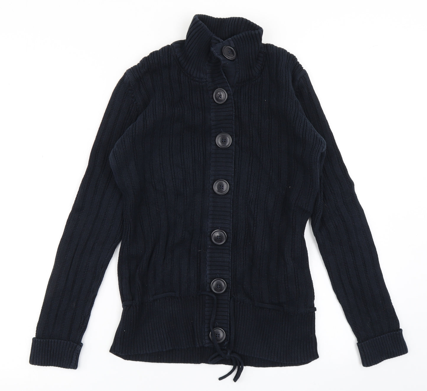 H&M Womens Blue  Knit Cardigan Jumper Size L