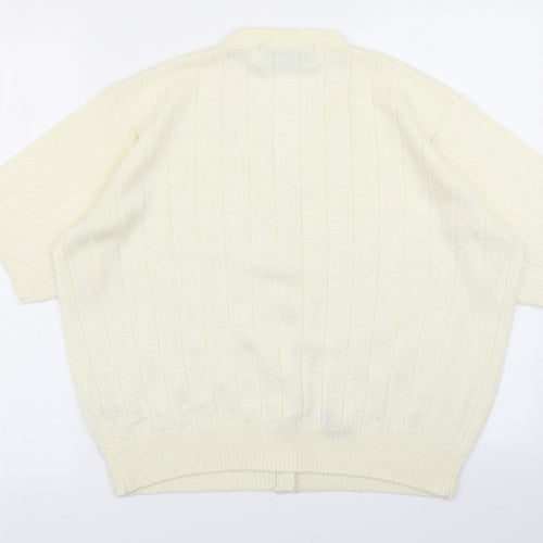 Compliments Womens Yellow  Knit Cardigan Jumper Size L