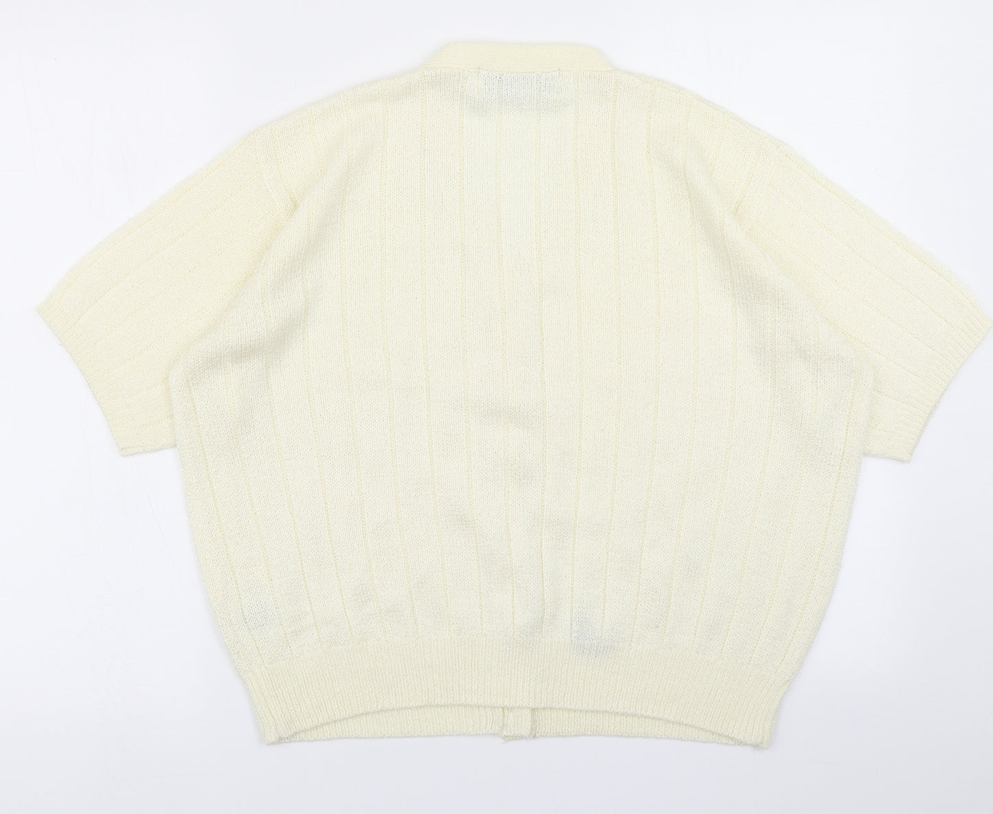 Compliments Womens Yellow  Knit Cardigan Jumper Size L