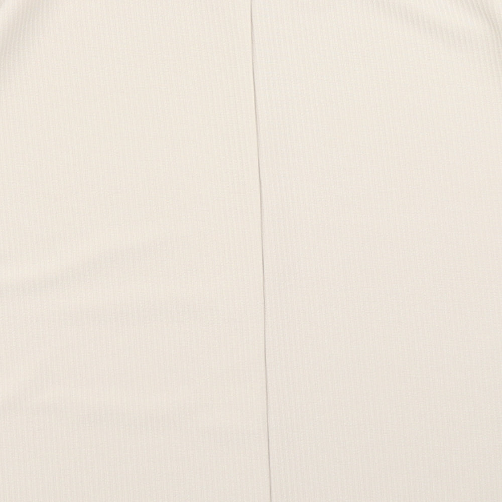 Boohoo Womens Beige   Basic T-Shirt Size 10