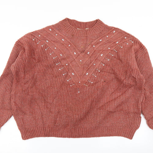 NEXT Womens Brown  Knit Pullover Jumper Size L