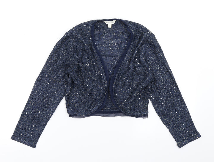 Monsoon Womens Blue Knit Cardigan Jumper Size S