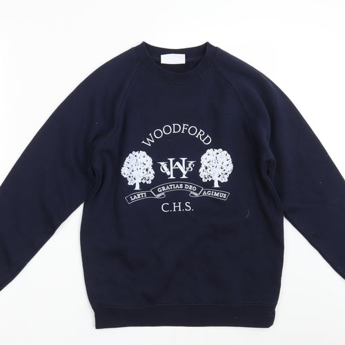 Woodbank Boys Blue   Pullover Sweatshirt Size 13 Years