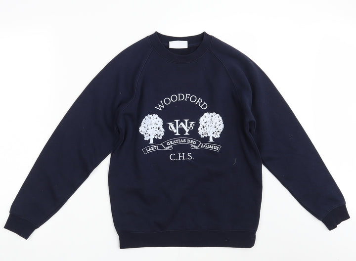 Woodbank Boys Blue   Pullover Sweatshirt Size 13 Years