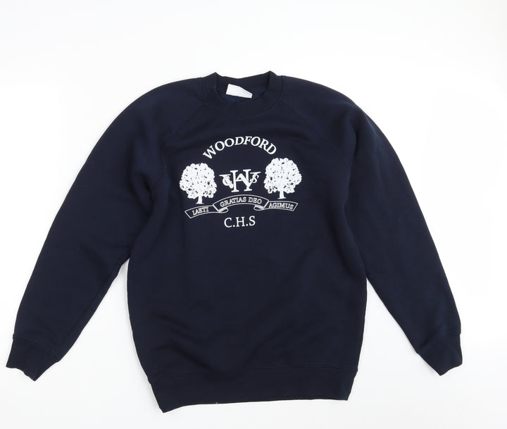 Woodbank Boys Blue   Pullover Sweatshirt Size S