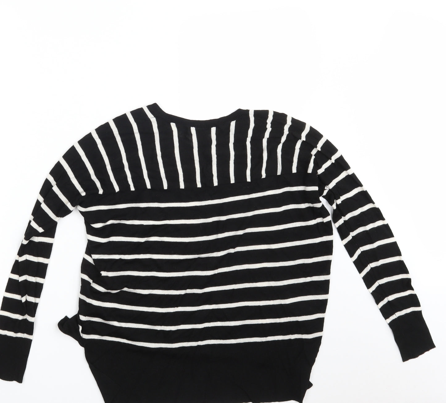 Primark Womens Black Striped  Pullover Sweatshirt Size 6
