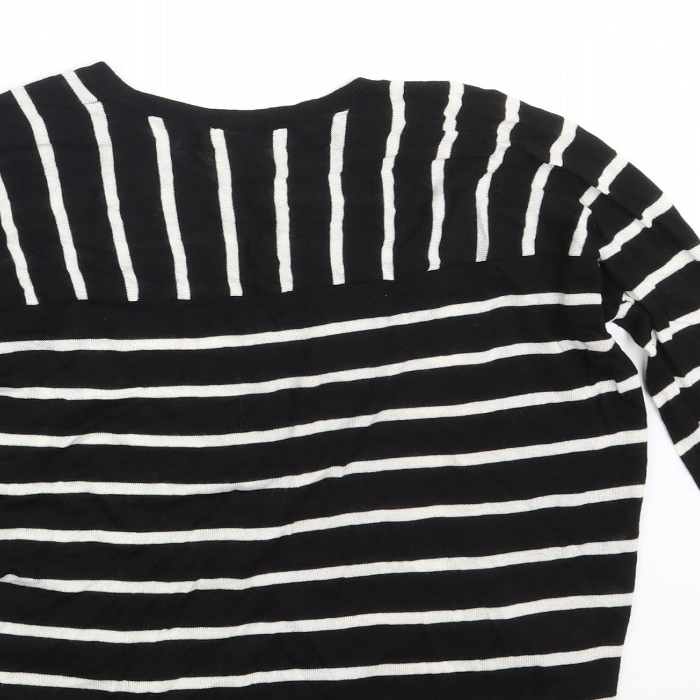 Primark Womens Black Striped  Pullover Sweatshirt Size 6
